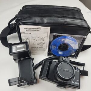 Canon DL1000 35mm Automatic Camera with Flash Carrying Case CD Parts Only